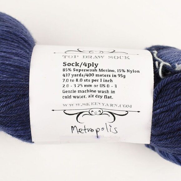 Skein Australia Top Draw Sock 4ply Merino Nylon Blend 437 Yds Metropolis Blue - Picture 3 of 3